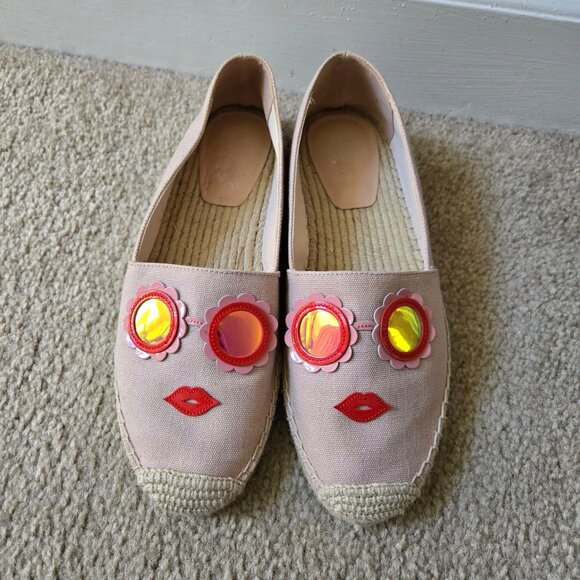 Kate Spade New York Grenada Glasses Espadrilles Size 8B - Picture 1 of 14